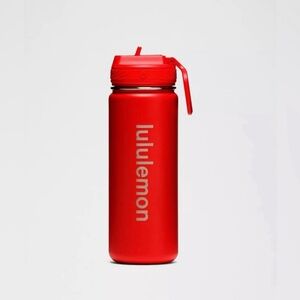 NWT Lululemon Sport Bottle with straw top, 18oz., Hot Heat